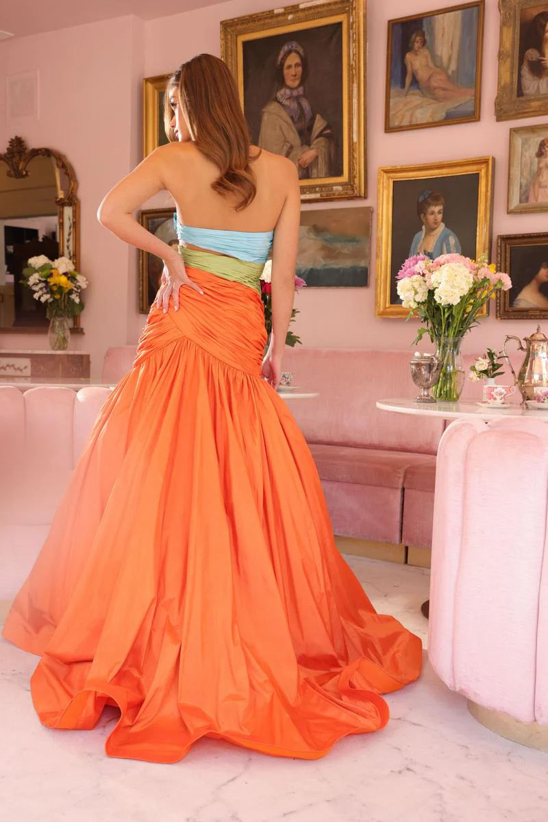 Ava Presley Ruched Cut Out Prom Dress 40148 - Image 2