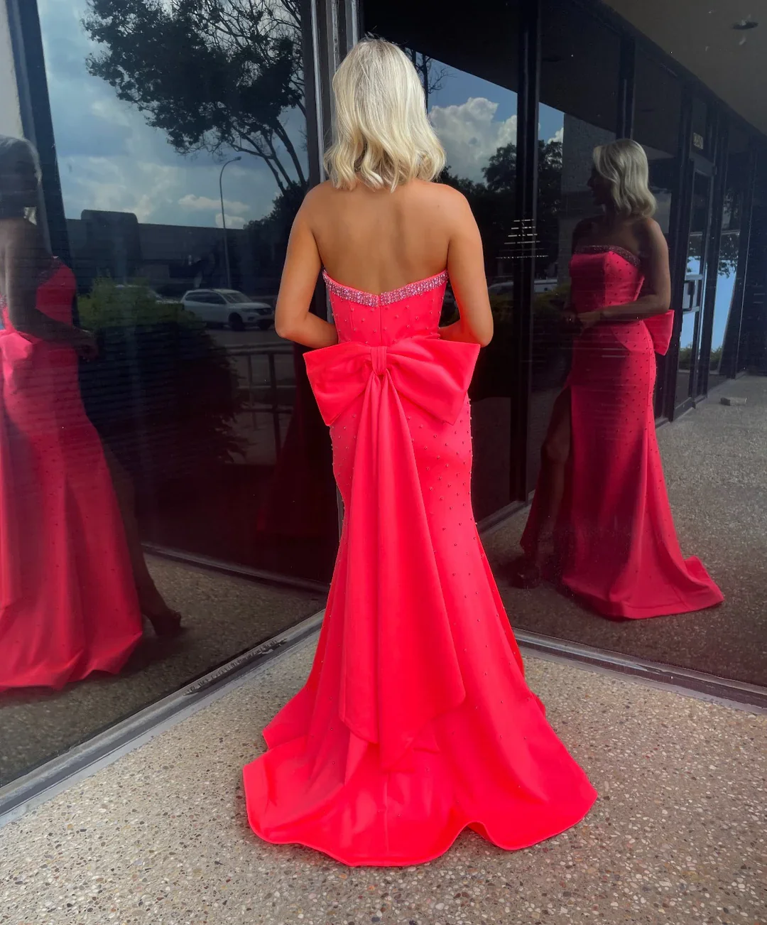 Ava Presley Oversize Bow Prom Dress 40153 - Image 3