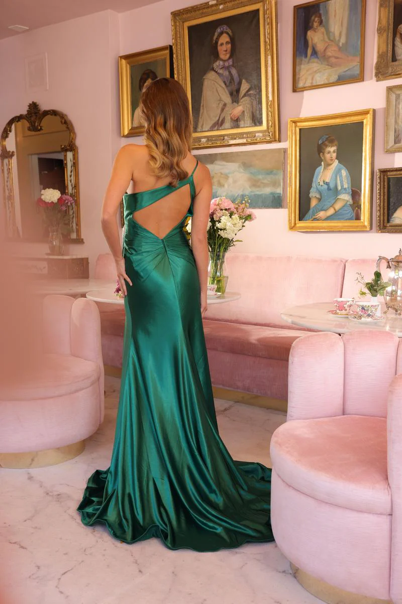 Ava Presley One Shoulder Ruched Prom Dress 47037 - Image 4