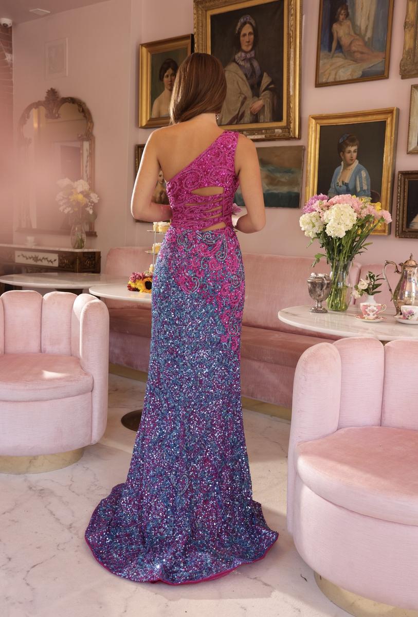 Ava Presley One Shoulder Cut Out Prom Dress 47039 - Image 2