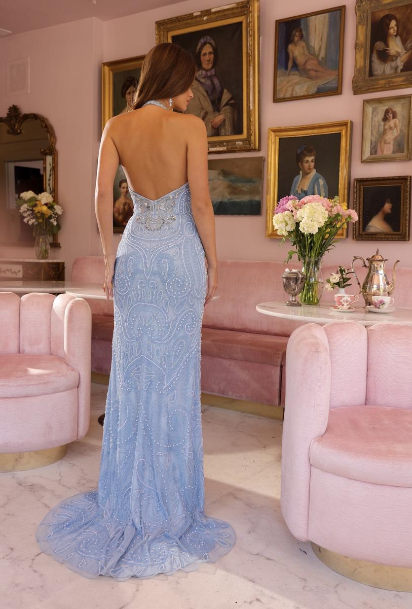 Ava Presley Long Halter Prom Dress 47049 - Image 2