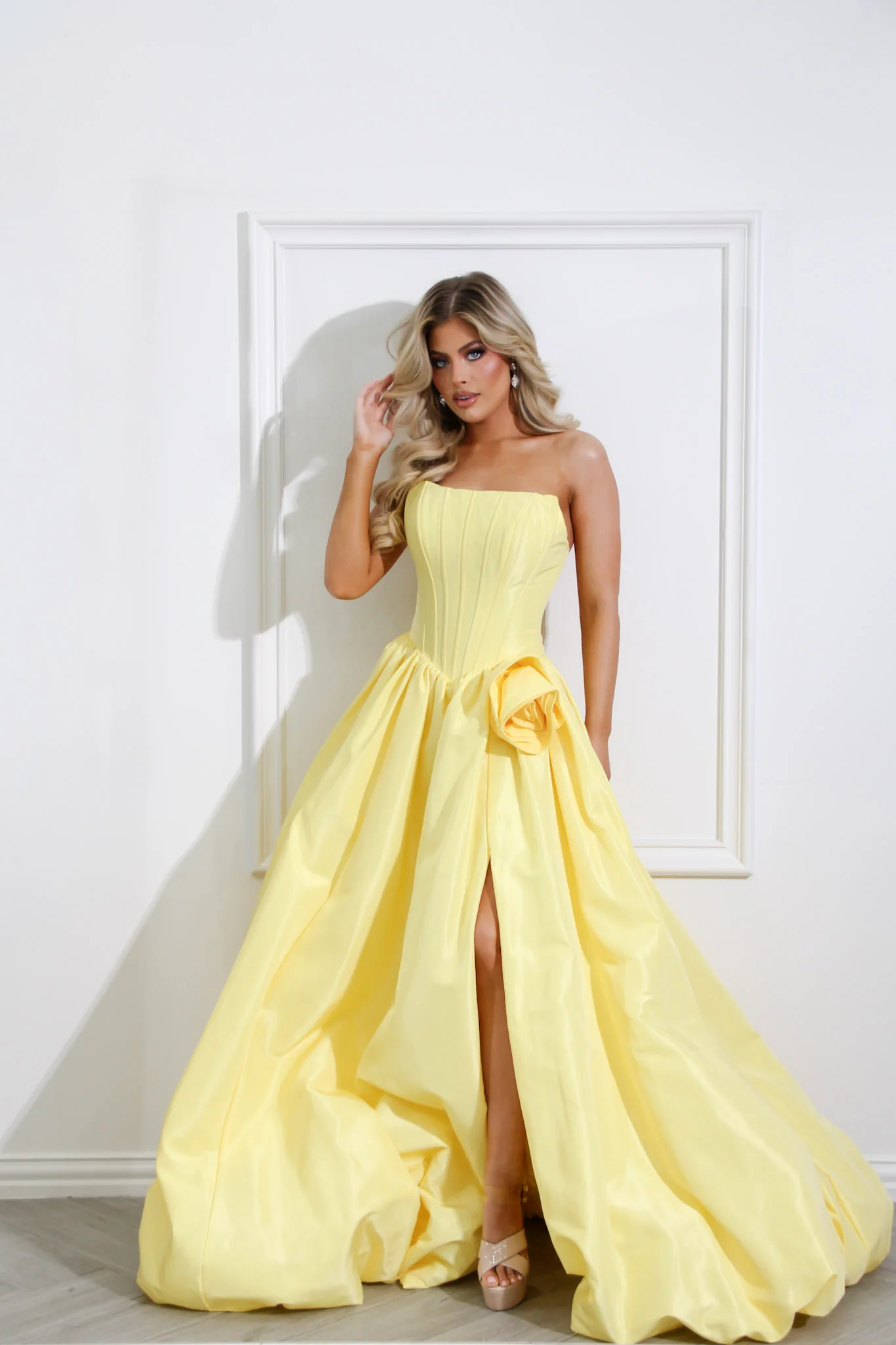 Ava Presley Rosette Ballgown Prom Dress 47204 - Image 2