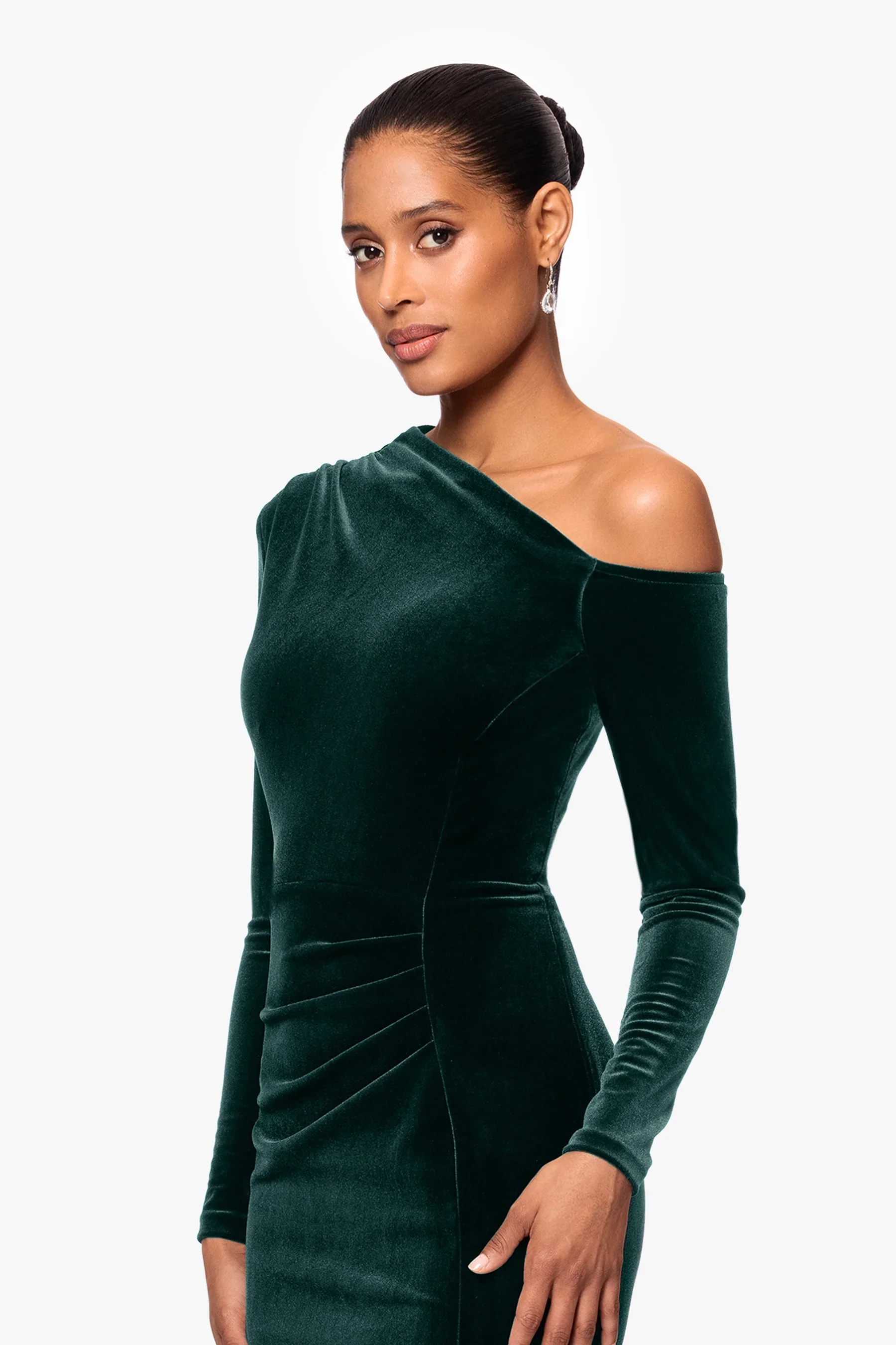 Betsy & Adam "Annette" Velvet Drop Shoulder Evening Dress A25329 - Image 12