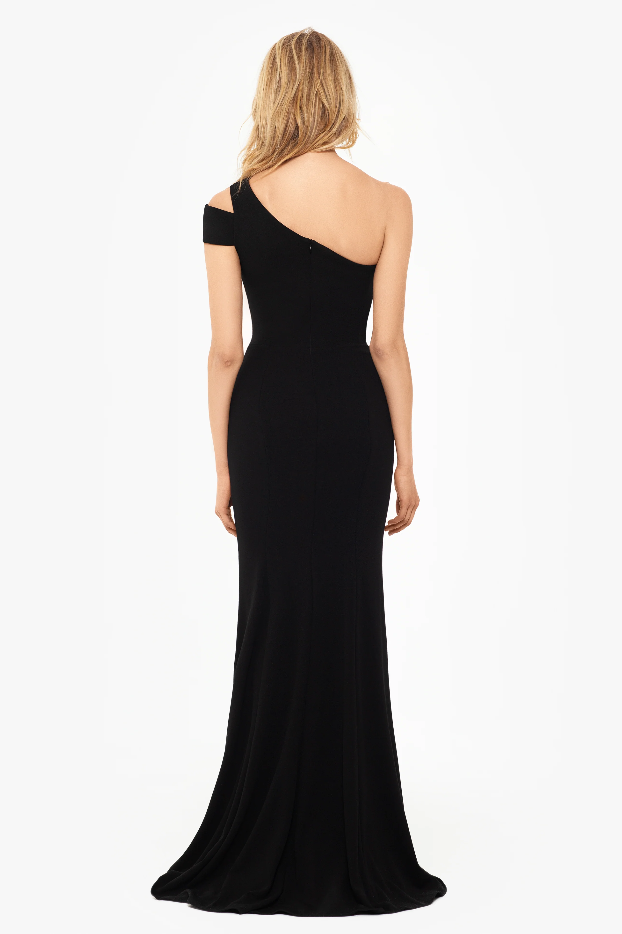 Betsy & Adam Cold Shoulder Long Prom Dress A19997 - Image 3