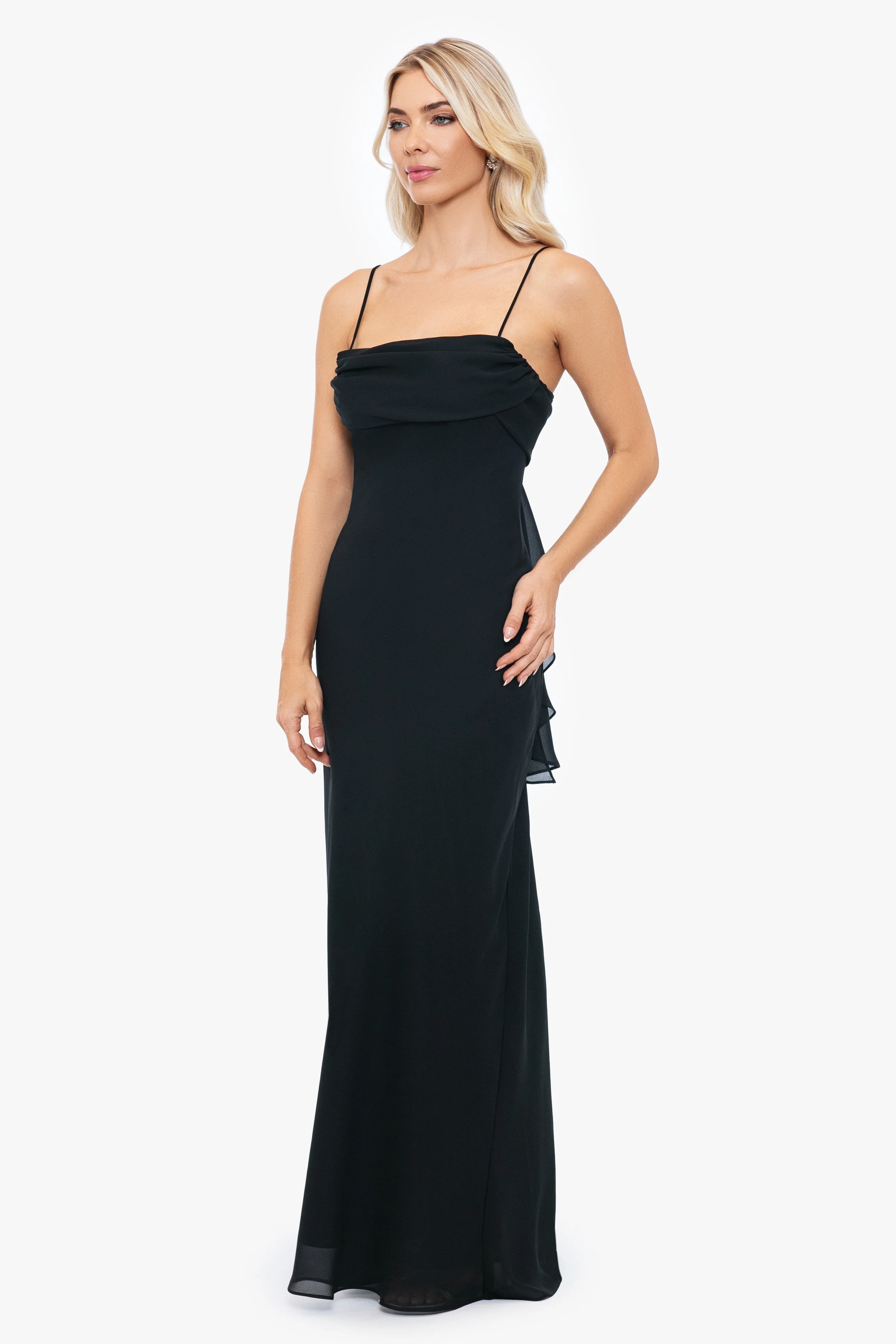 Betsy & Adam Cowl Neck Prom Dress A5580 - Image 2