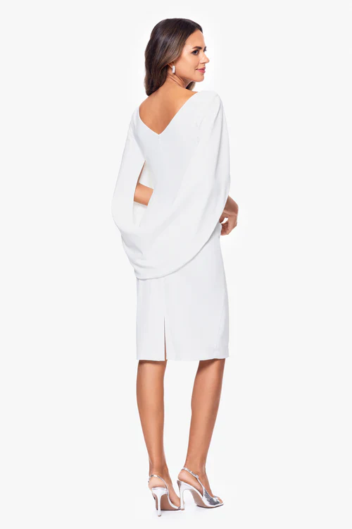 Betsy & Adam "Jordan" Short Crepe Back Dress A21207 - Image 3