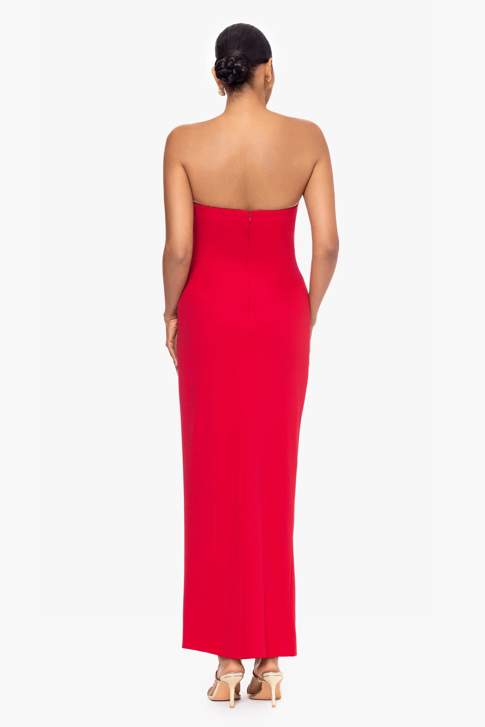 Betsy and Adam "Flora" Long Strapless Corset Dress A26841 - Image 3