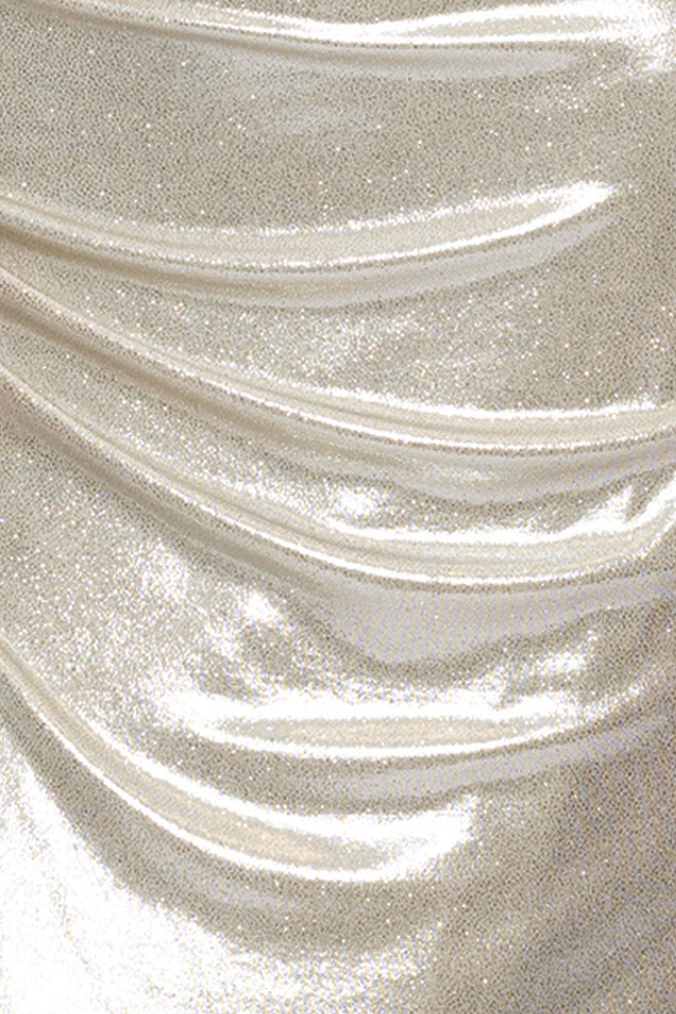 Betsy and Adam Glitter Knit Off the Shoulder "Tori" Gown A26921 - Image 3