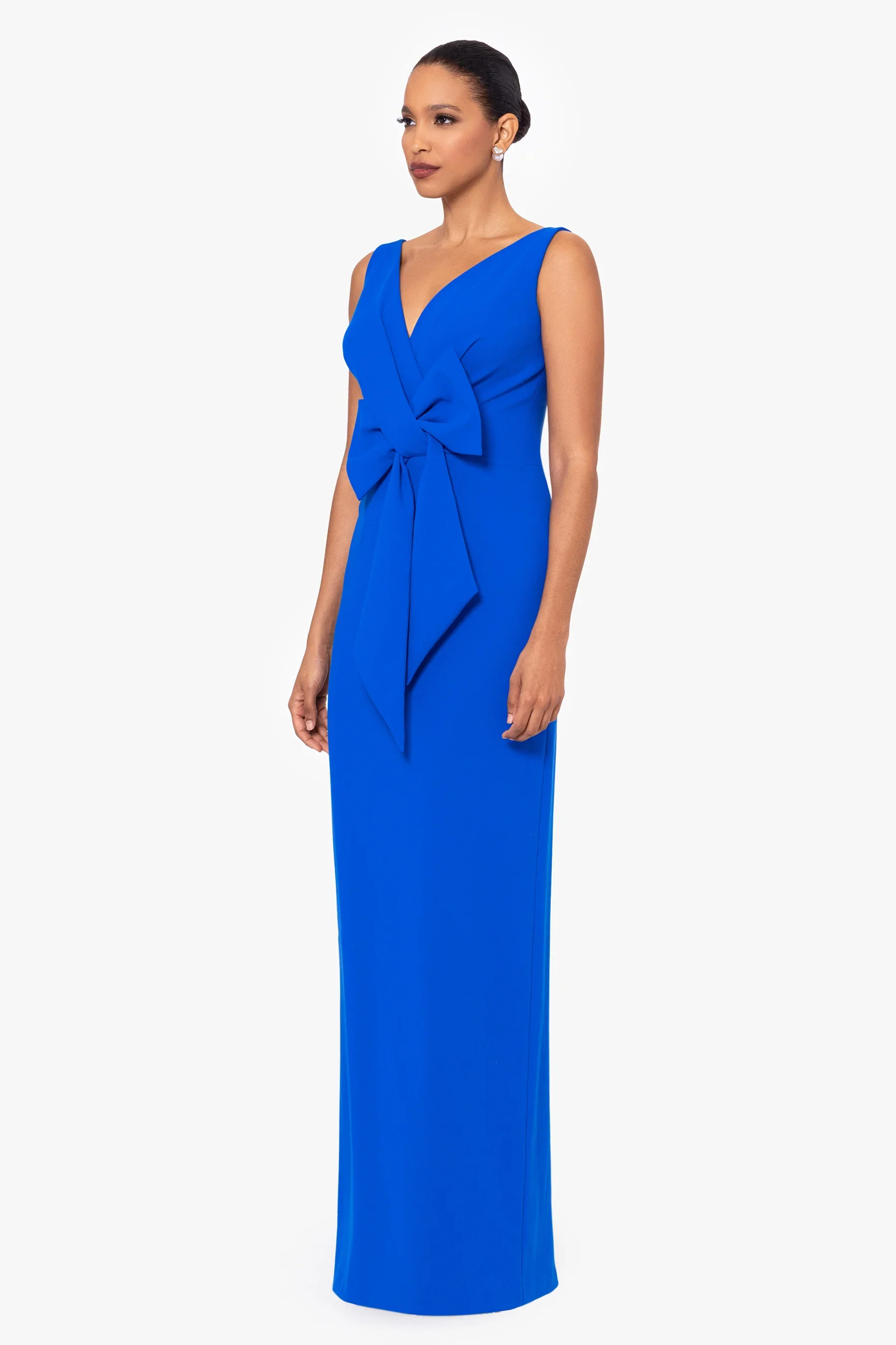 Betsy and Adam "Sam" Scuba Bow Maxi Dress A26475 - Image 3
