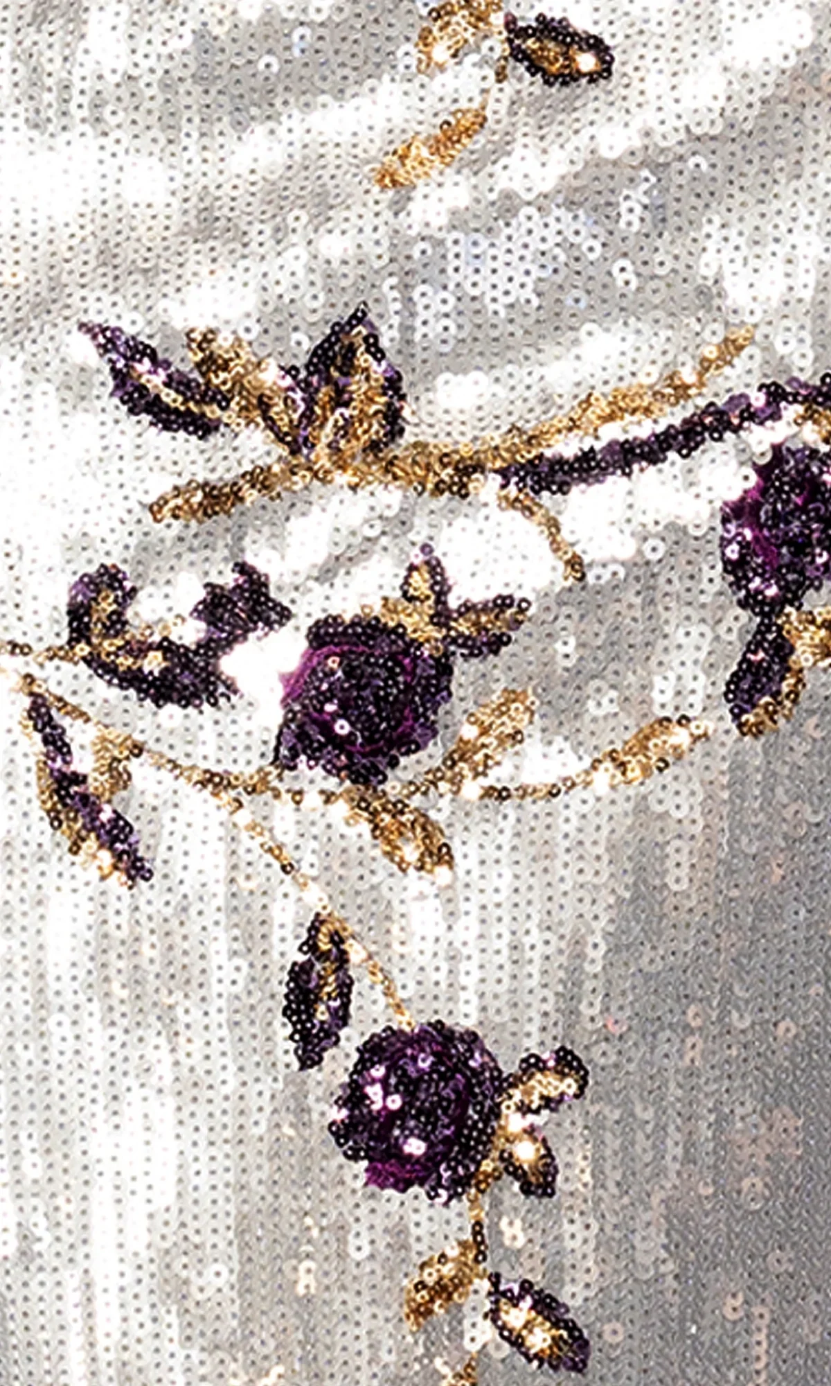 Betsy and Adam Strapless Fitted Sequin Floral Dress A26994 - Image 5