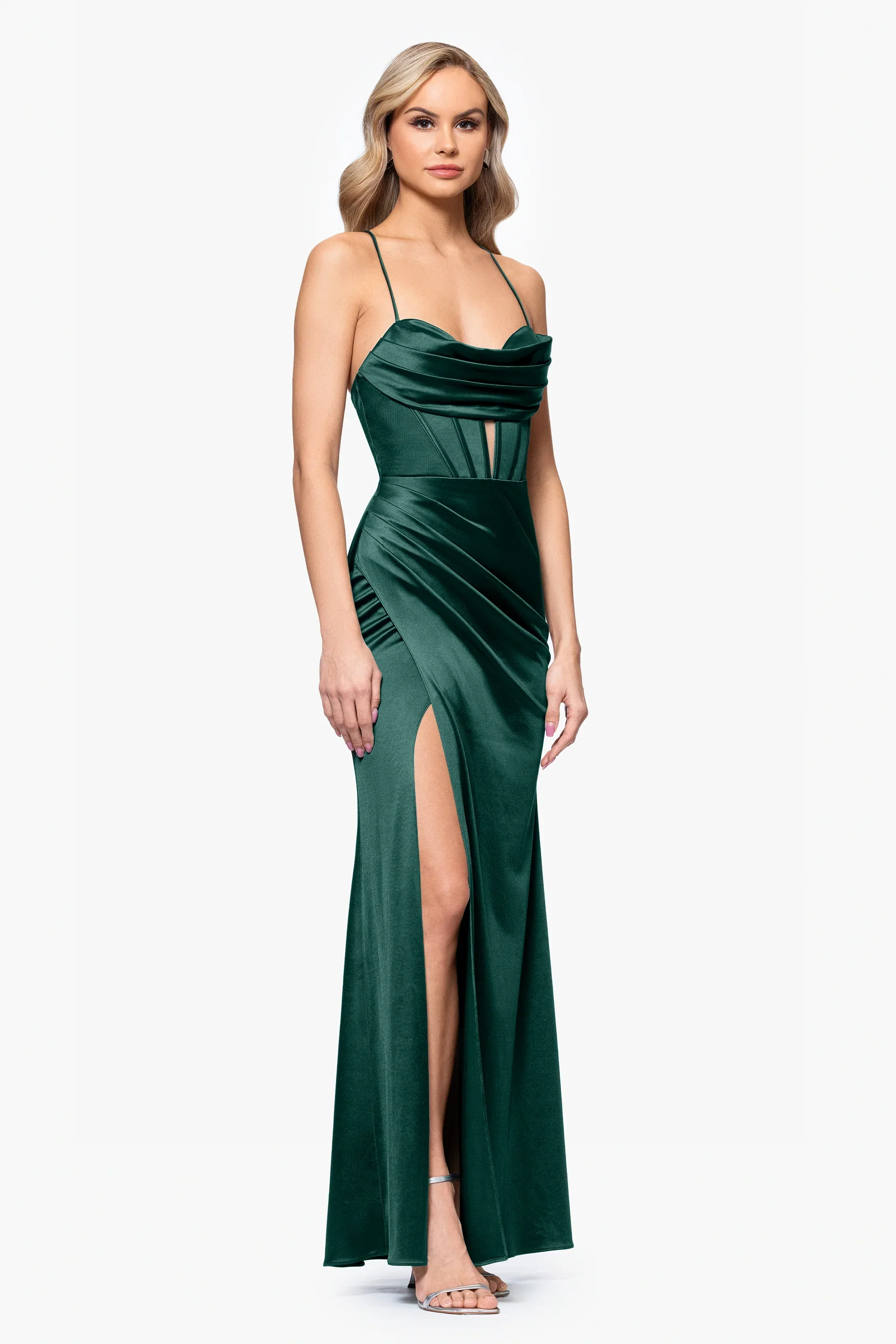 Blondie Nites "Camille" Satin Corset Dress 5319BN - Image 4