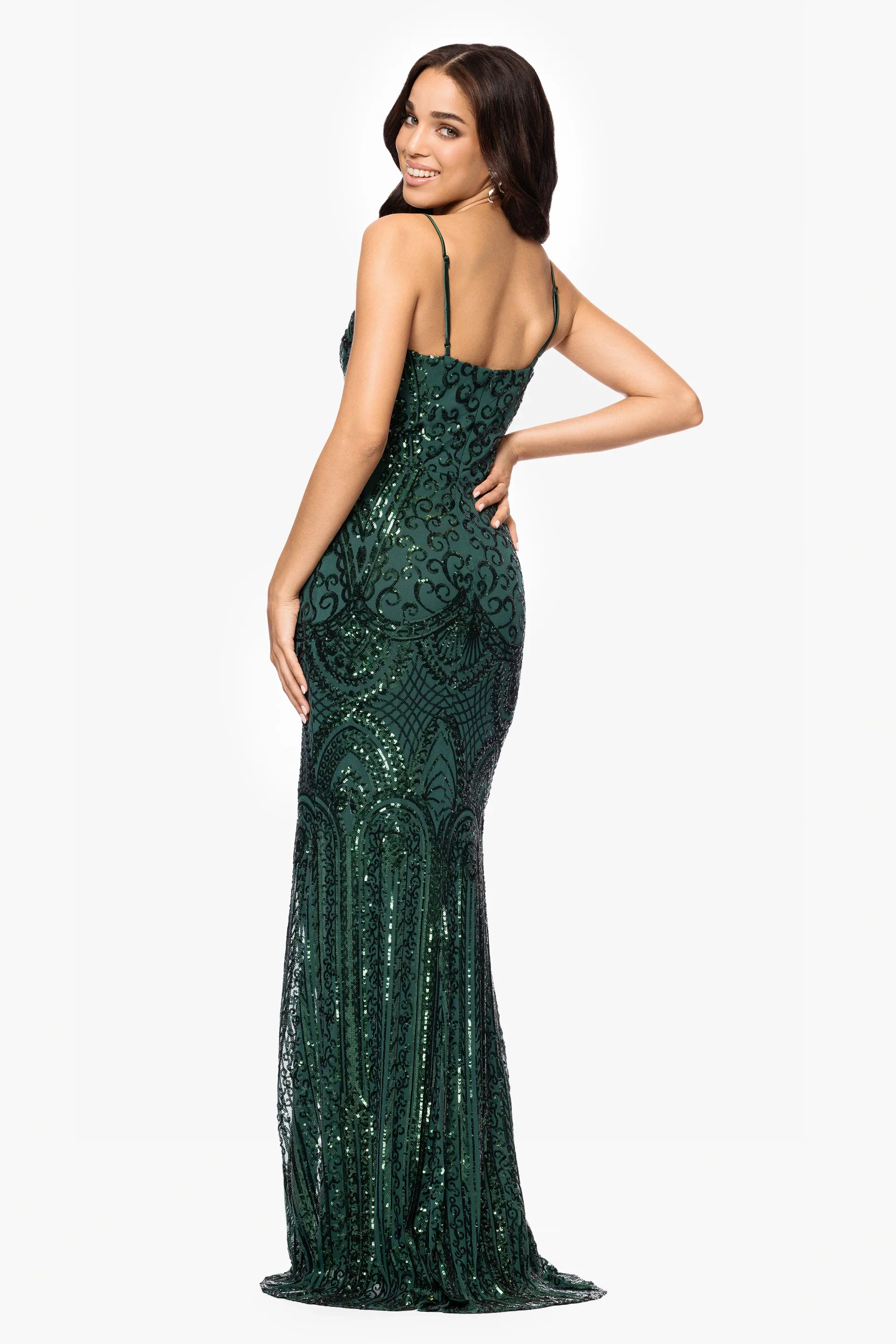 Blondie Nites "Carrie" Sequin Long Dress 5383BN - Image 3