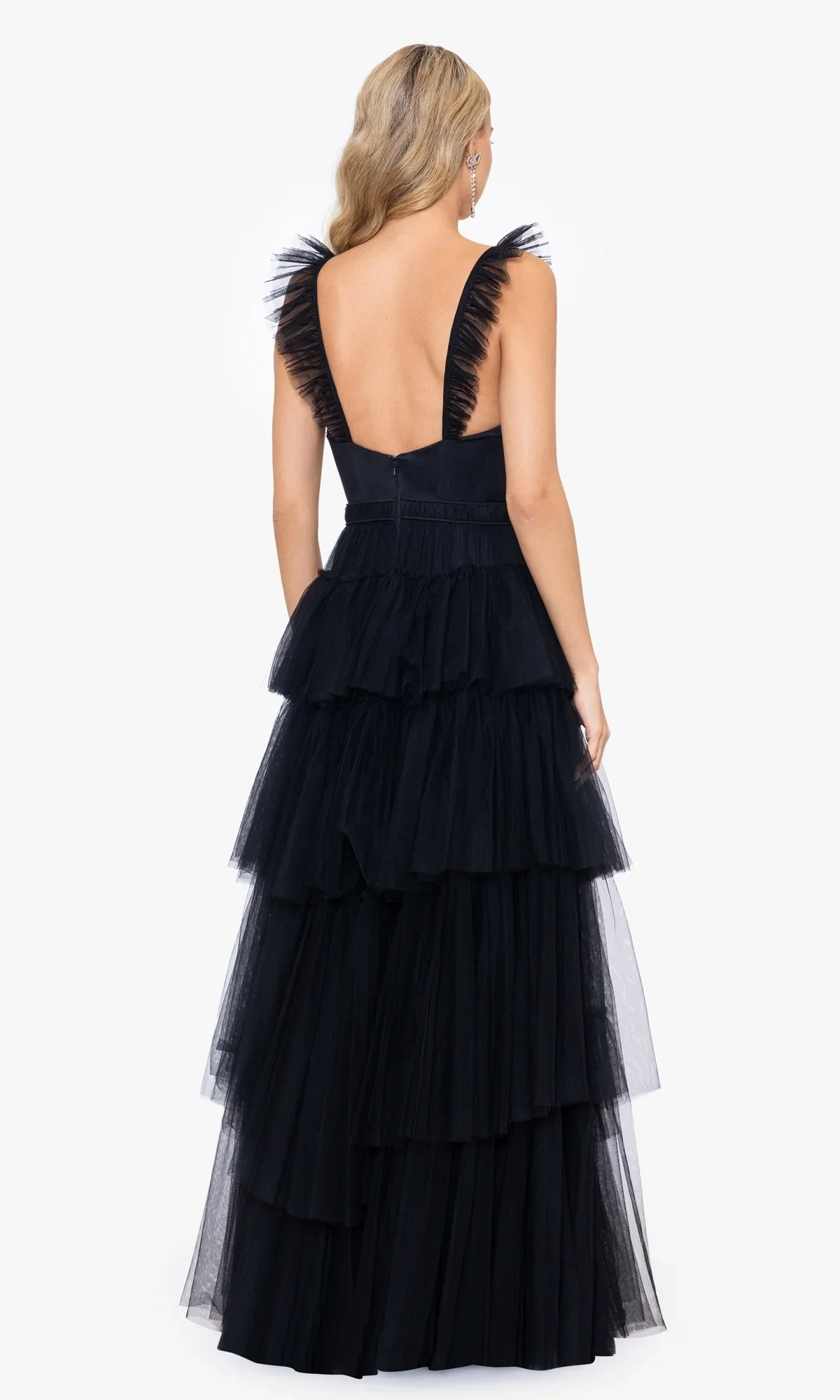 Blondie Nites Tiered Ruffle Prom Dress 4819BN - Image 2