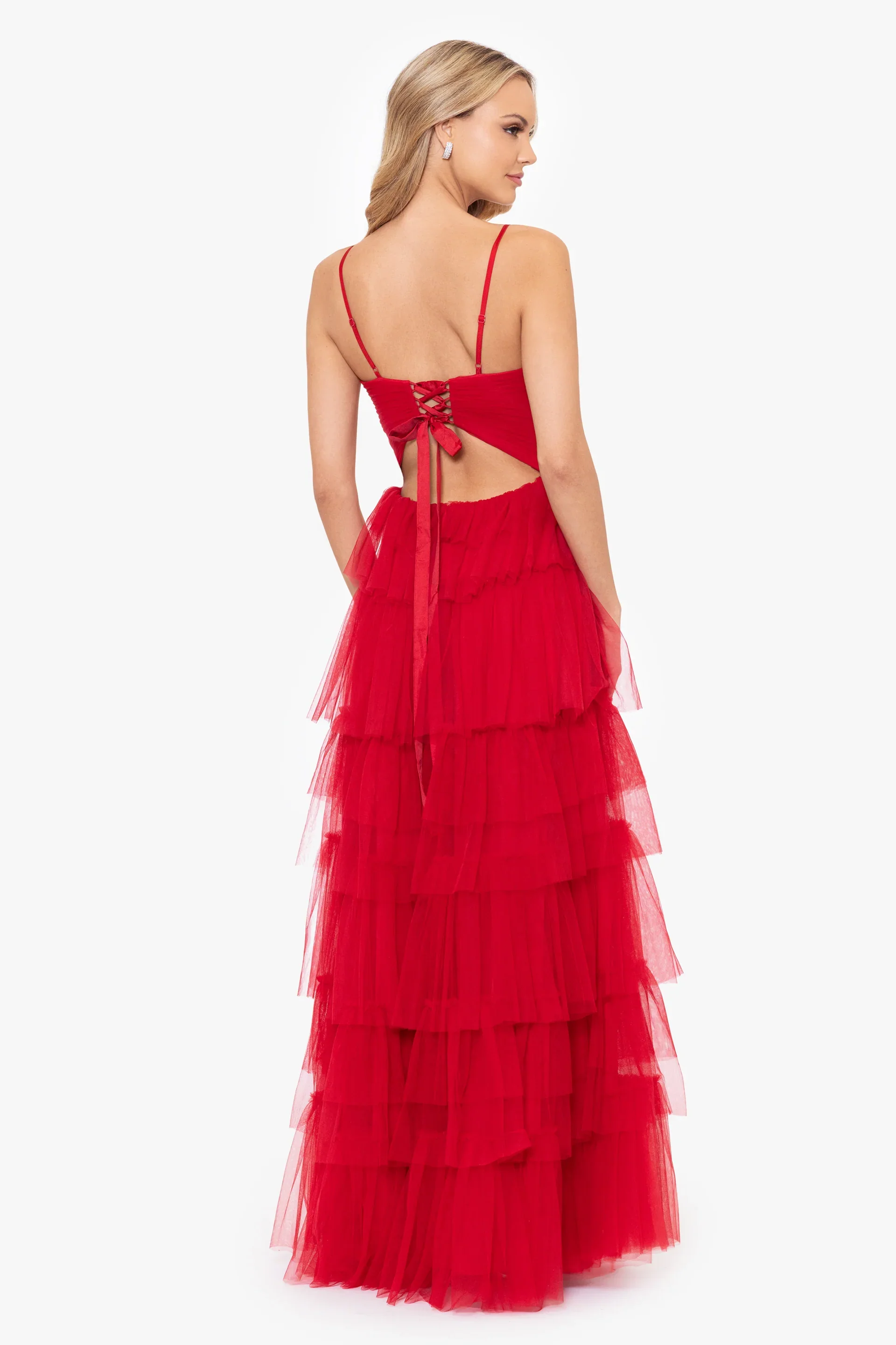 Blondie Nites "Tyler" Mesh Tiered Dress 4637BN - Image 3