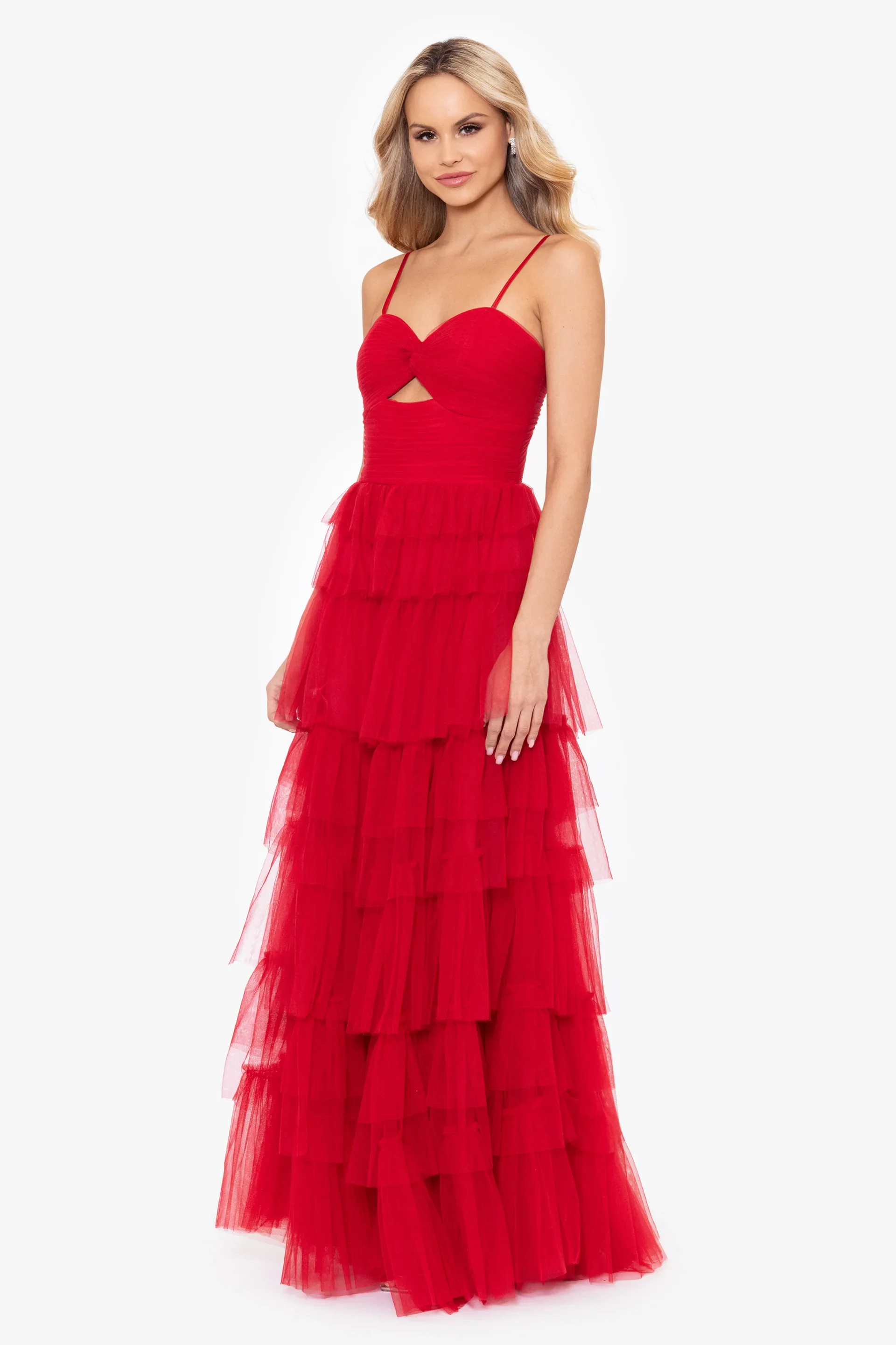 Blondie Nites "Tyler" Mesh Tiered Dress 4637BN - Image 4