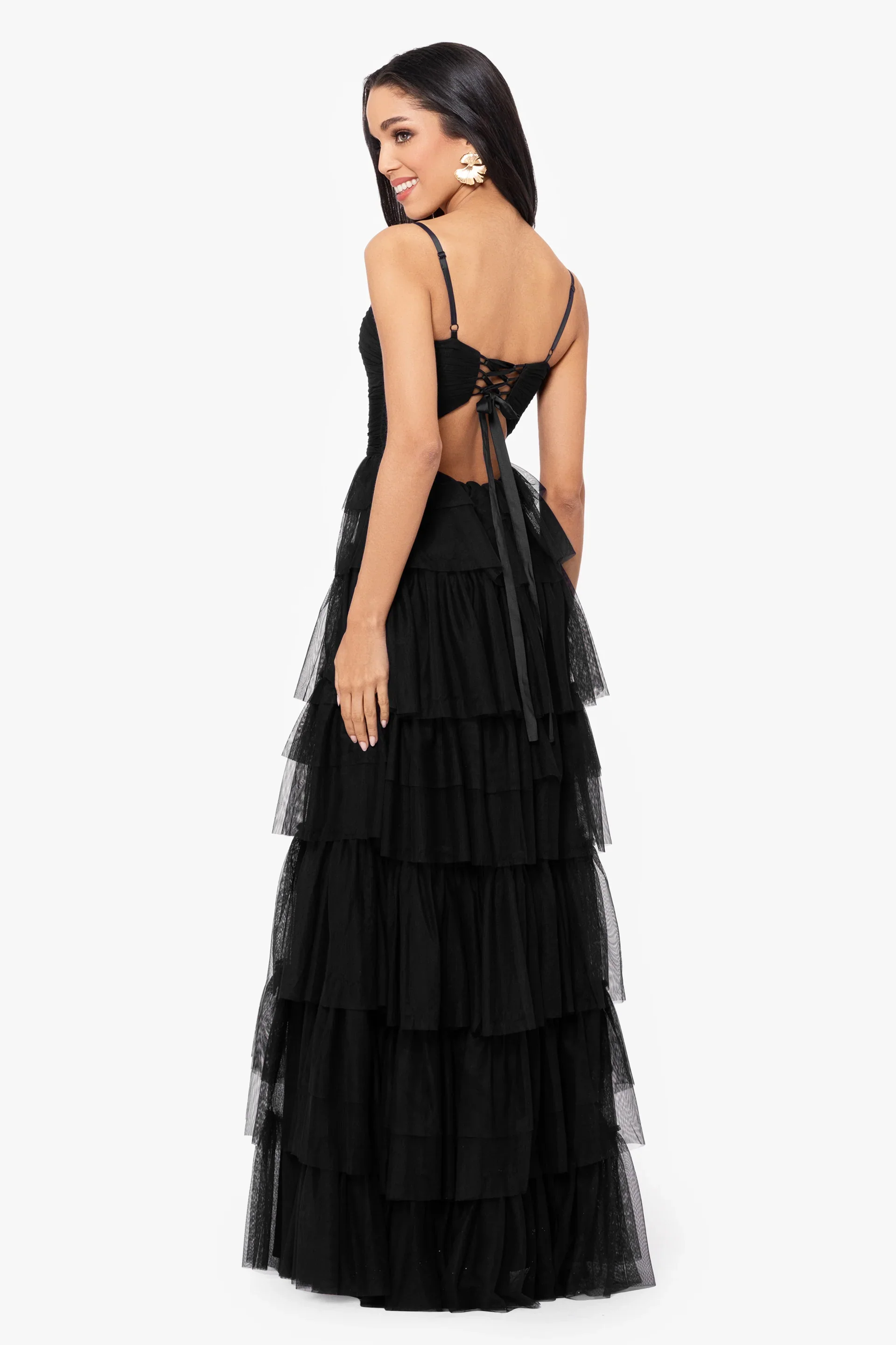 Blondie Nites "Tyler" Mesh Tiered Dress 4637BN - Image 7