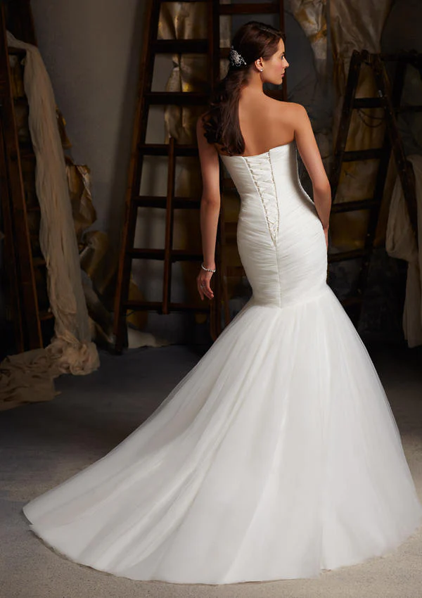 Blu Bridal by Morilee Tulle Mermaid Bridal Gown 5108 - Image 2