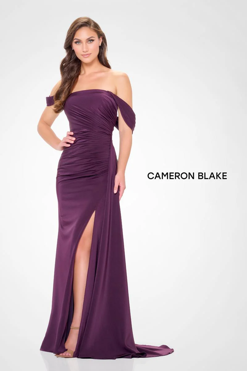 Cameron Blake Draped Sleek Crepe Dress CB3241 - Image 6