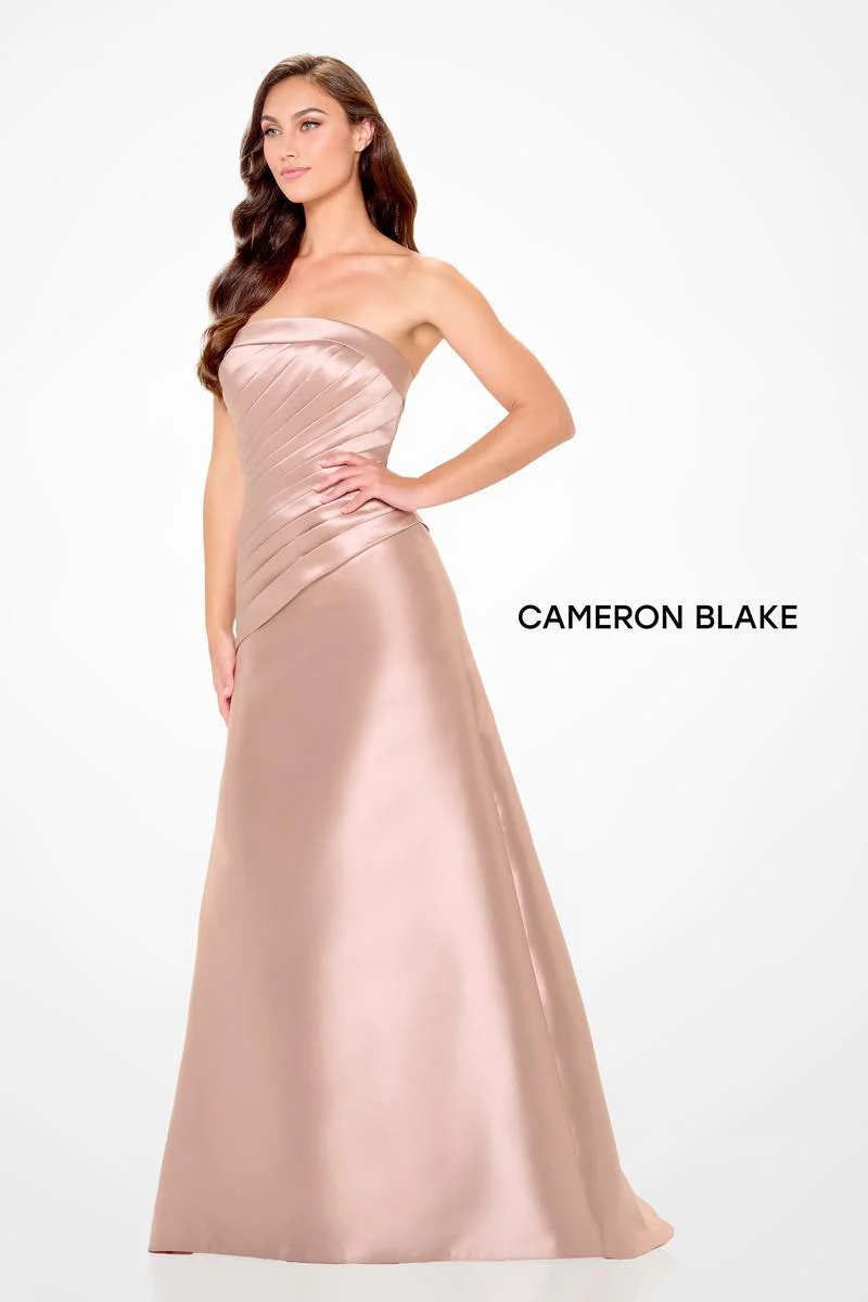 Cameron Blake Strapless Pleated Evening Dress CB3248 - Image 3