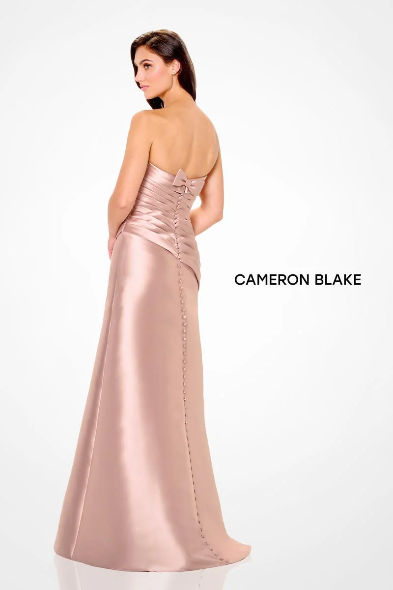 Cameron Blake Strapless Pleated Evening Dress CB3248 - Image 4