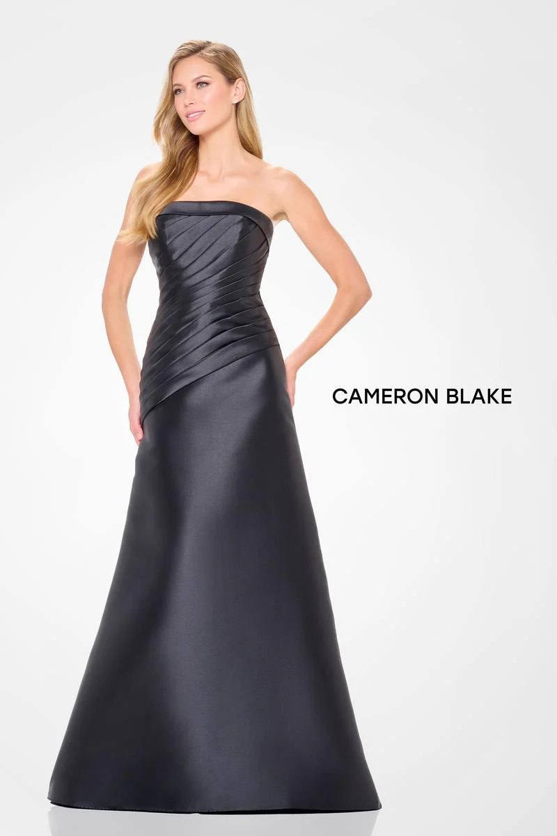 Cameron Blake Strapless Pleated Evening Dress CB3248 - Image 6