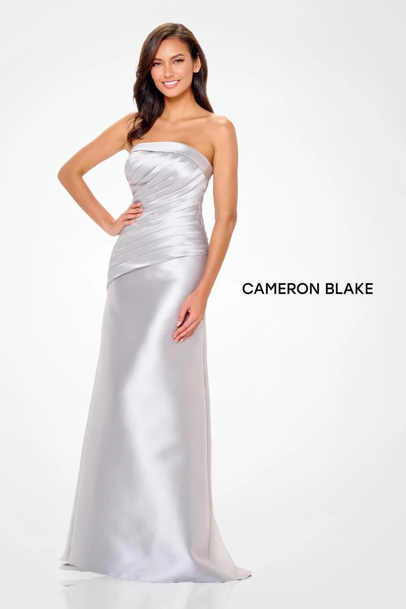 Cameron Blake Strapless Pleated Evening Dress CB3248 - Image 7