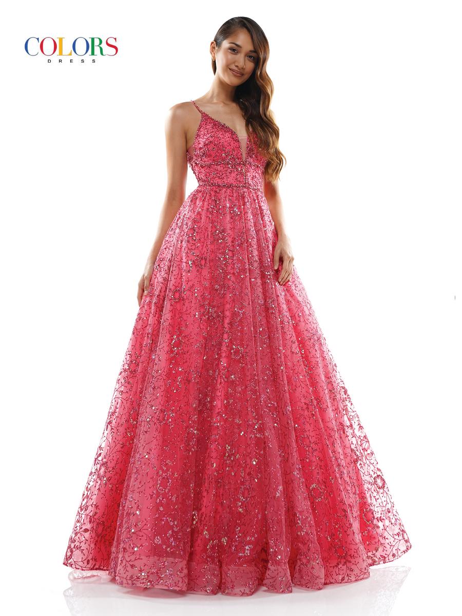 Colors Prom Long Glitter Ball Gown Dress 2288 - Image 12