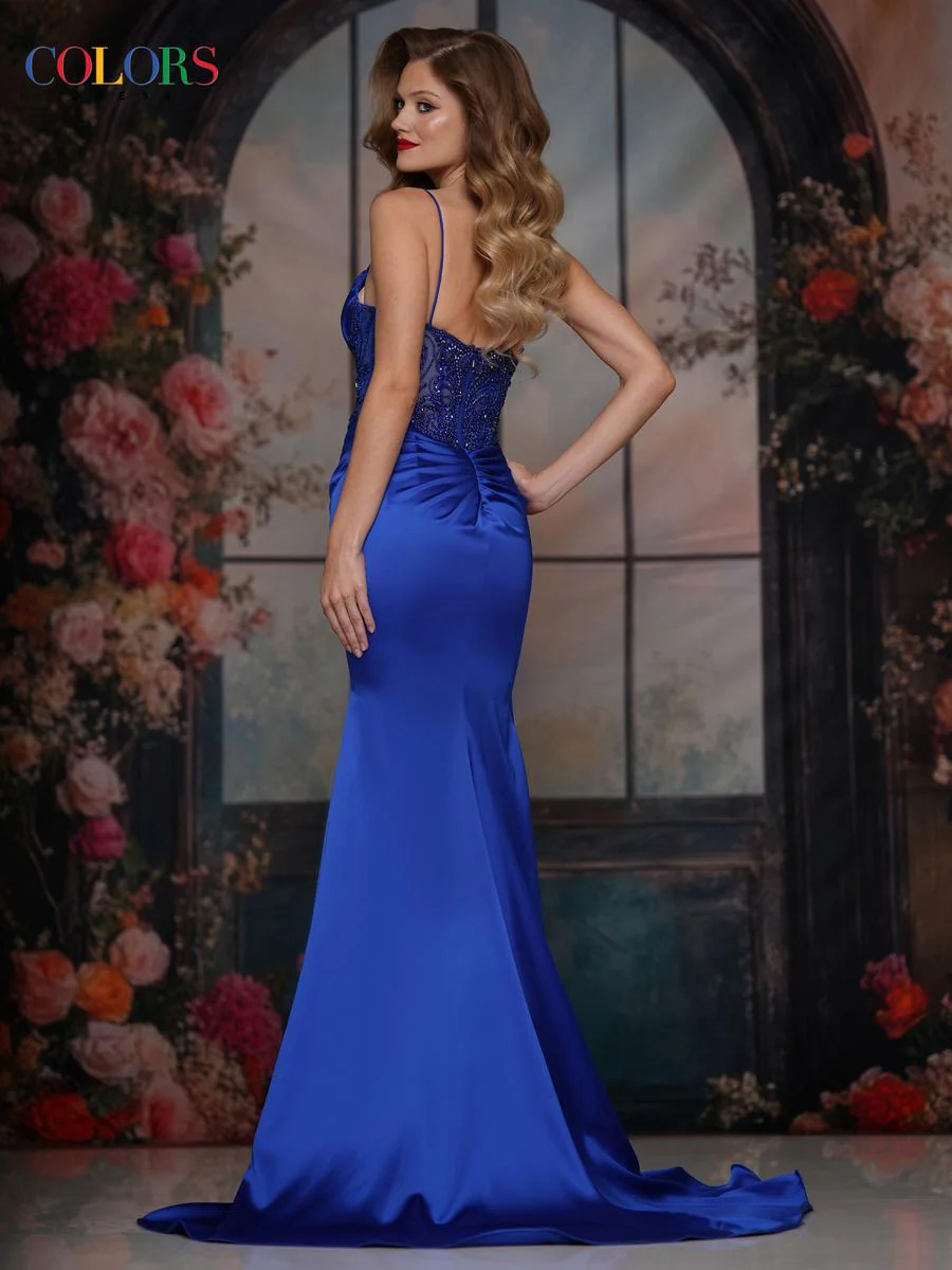Colors Dress Beaded Corset Prom Dress 3706 - Image 2