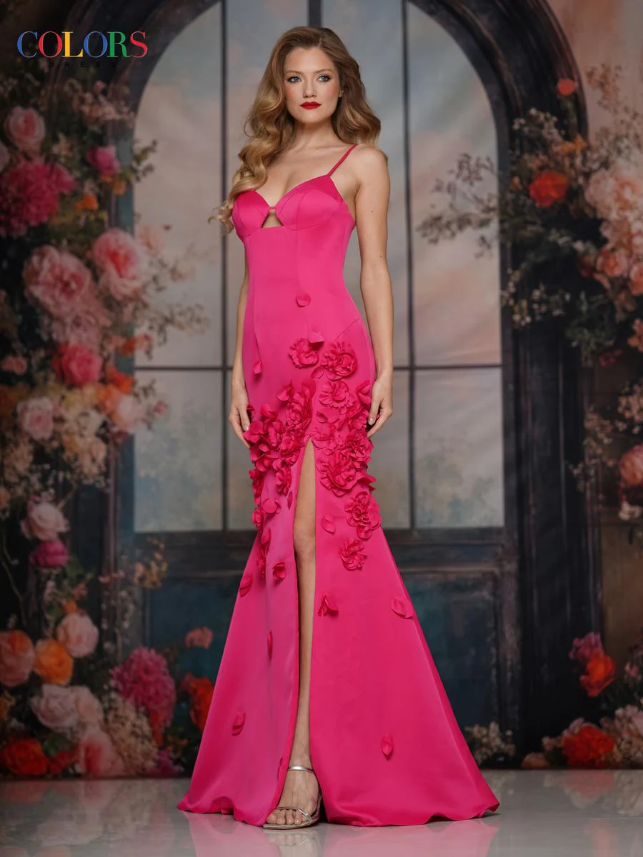Colors Dress Mermaid 3D Floral Prom Dress 3736 - Image 3