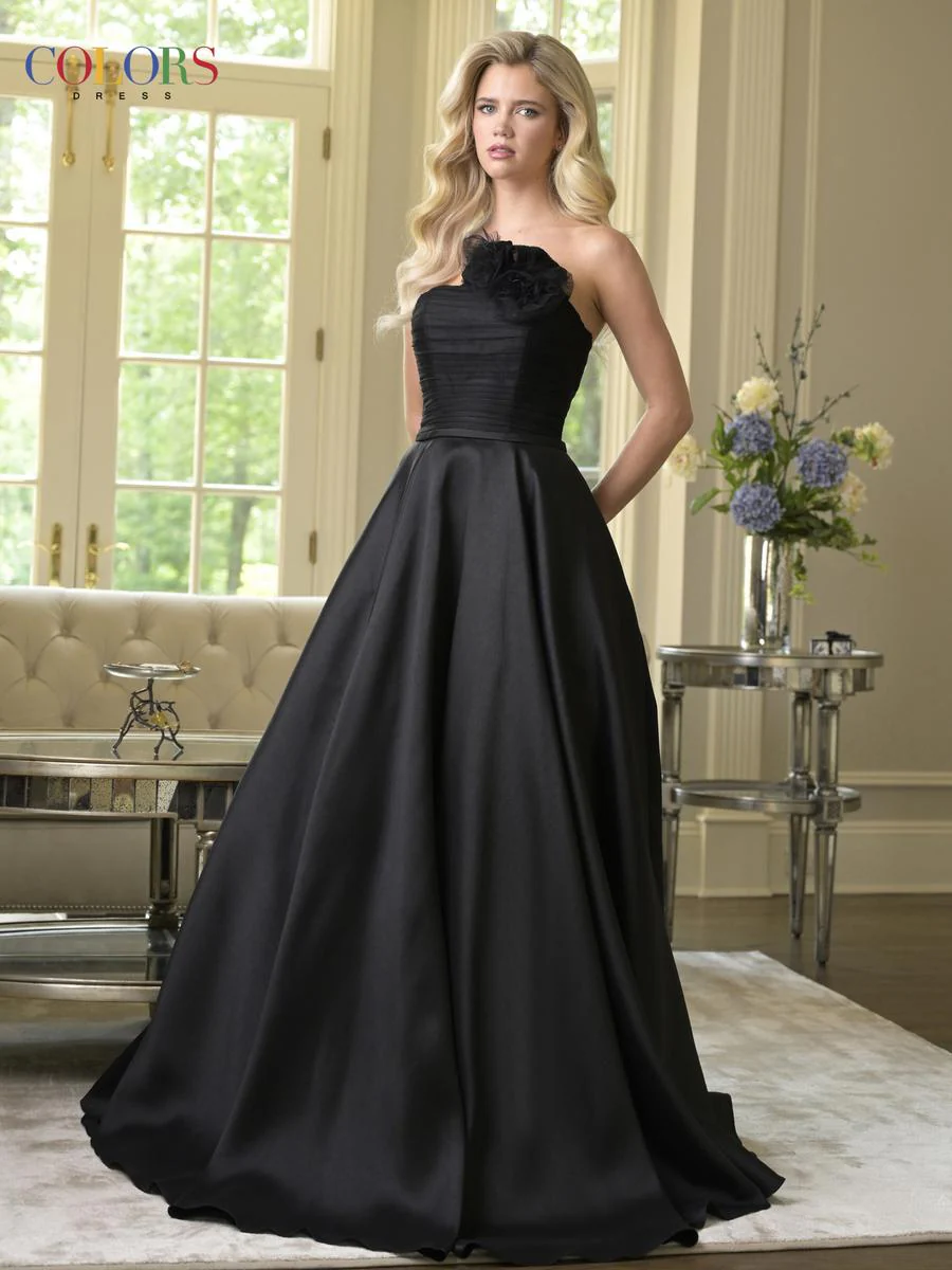 Colors Dress Strapless Ballgown Prom Dress 3737 - Image 3