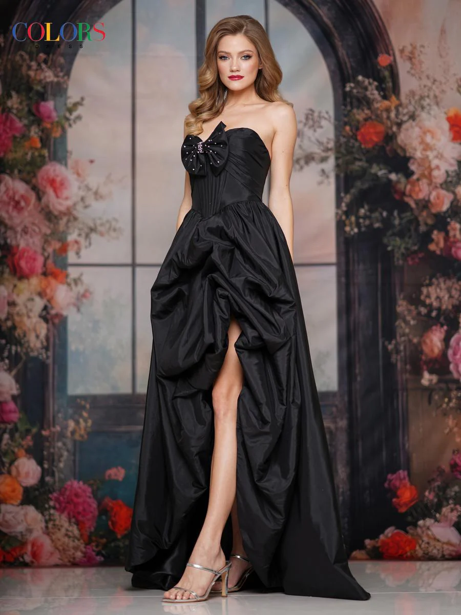 Colors Dress Strapless Bow Ballgown Prom Dress 3745 - Image 4