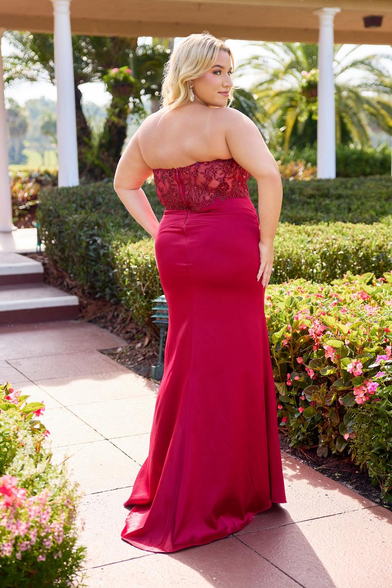 Curvy by Primavera Fitted Sweetheart Corset Prom Dress 14109 - Image 2
