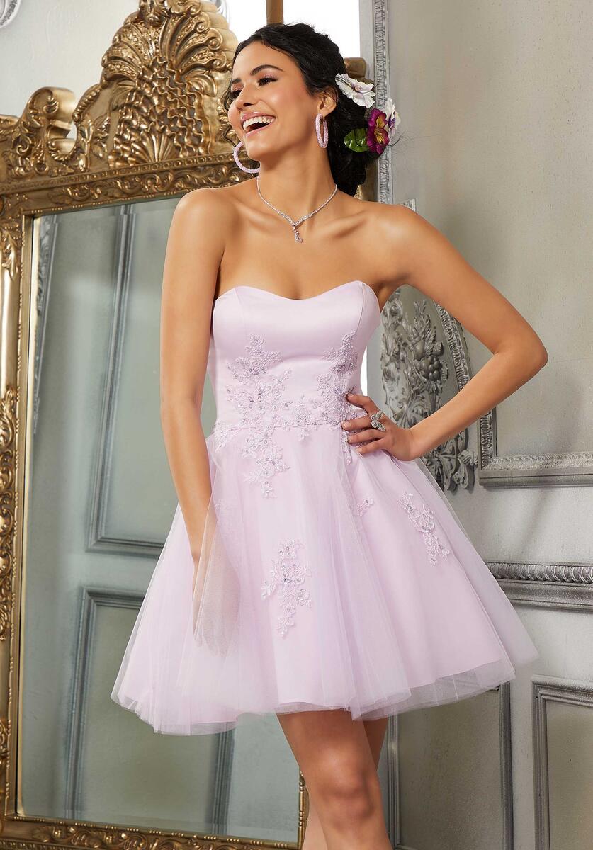 Morilee A-Line Strapless Damas Dress 9575 - Image 5