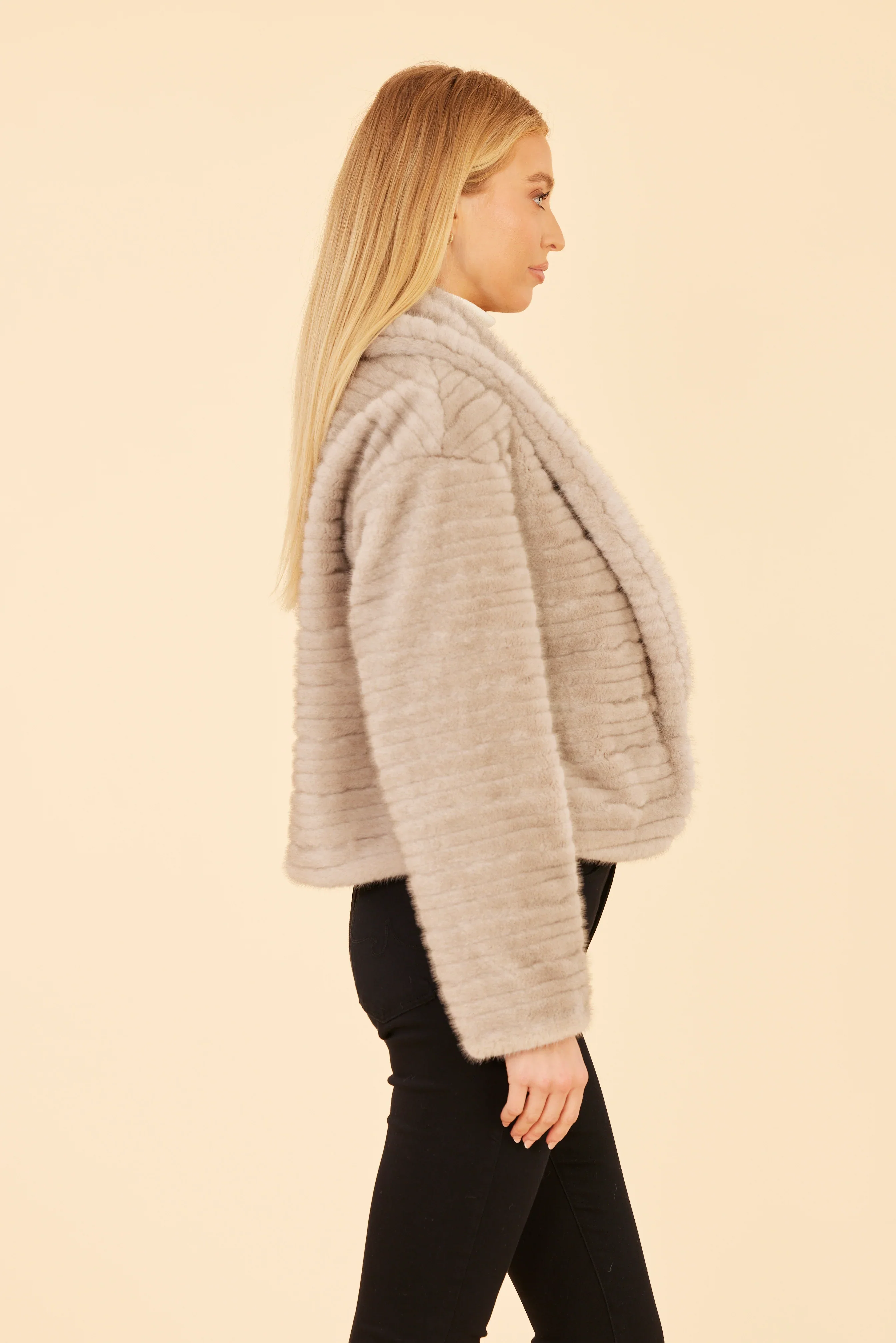 Dolce Cabo Faux Mink Grooved Jacket 75627 - Image 6