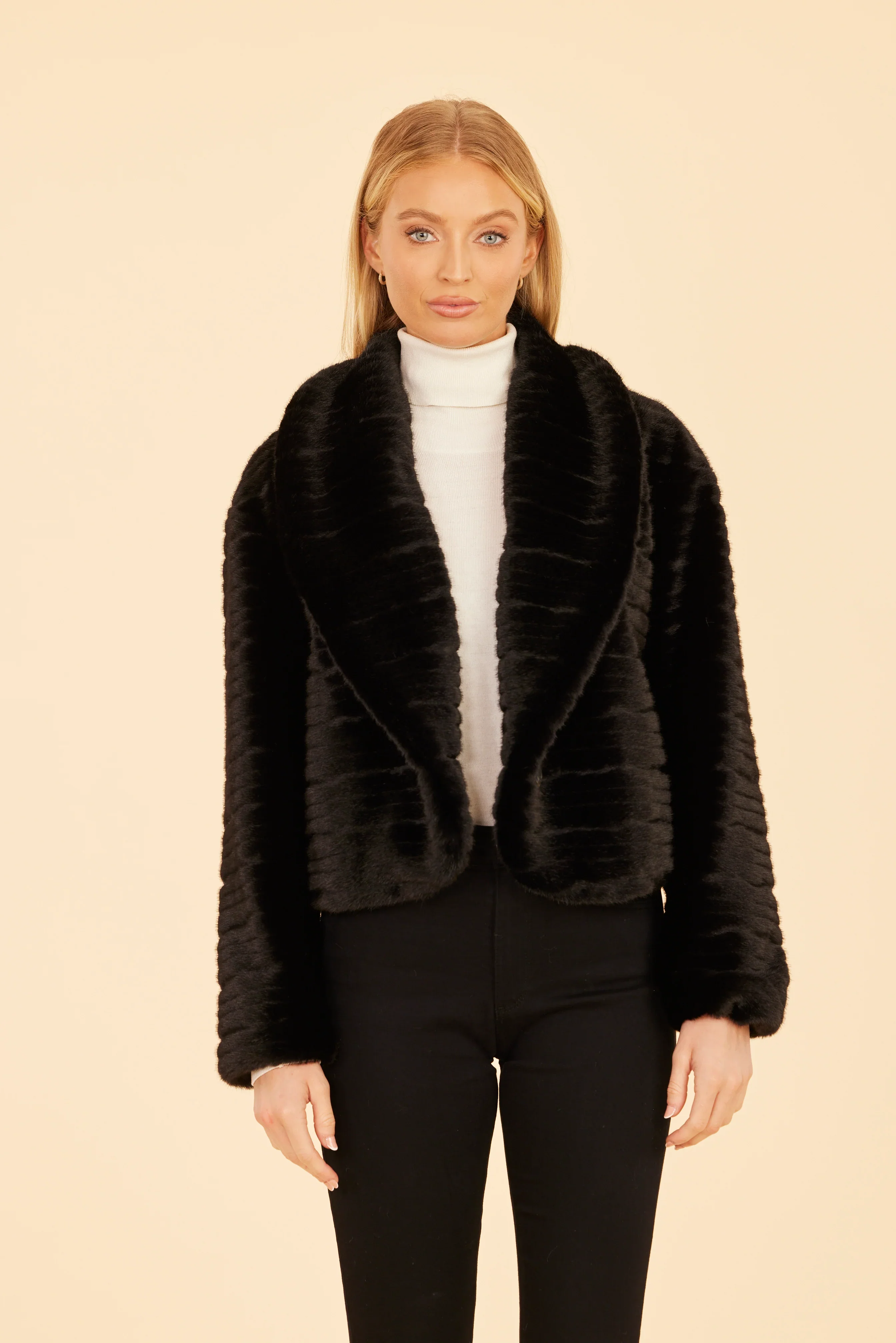 Dolce Cabo Faux Mink Grooved Jacket 75627 - Image 8
