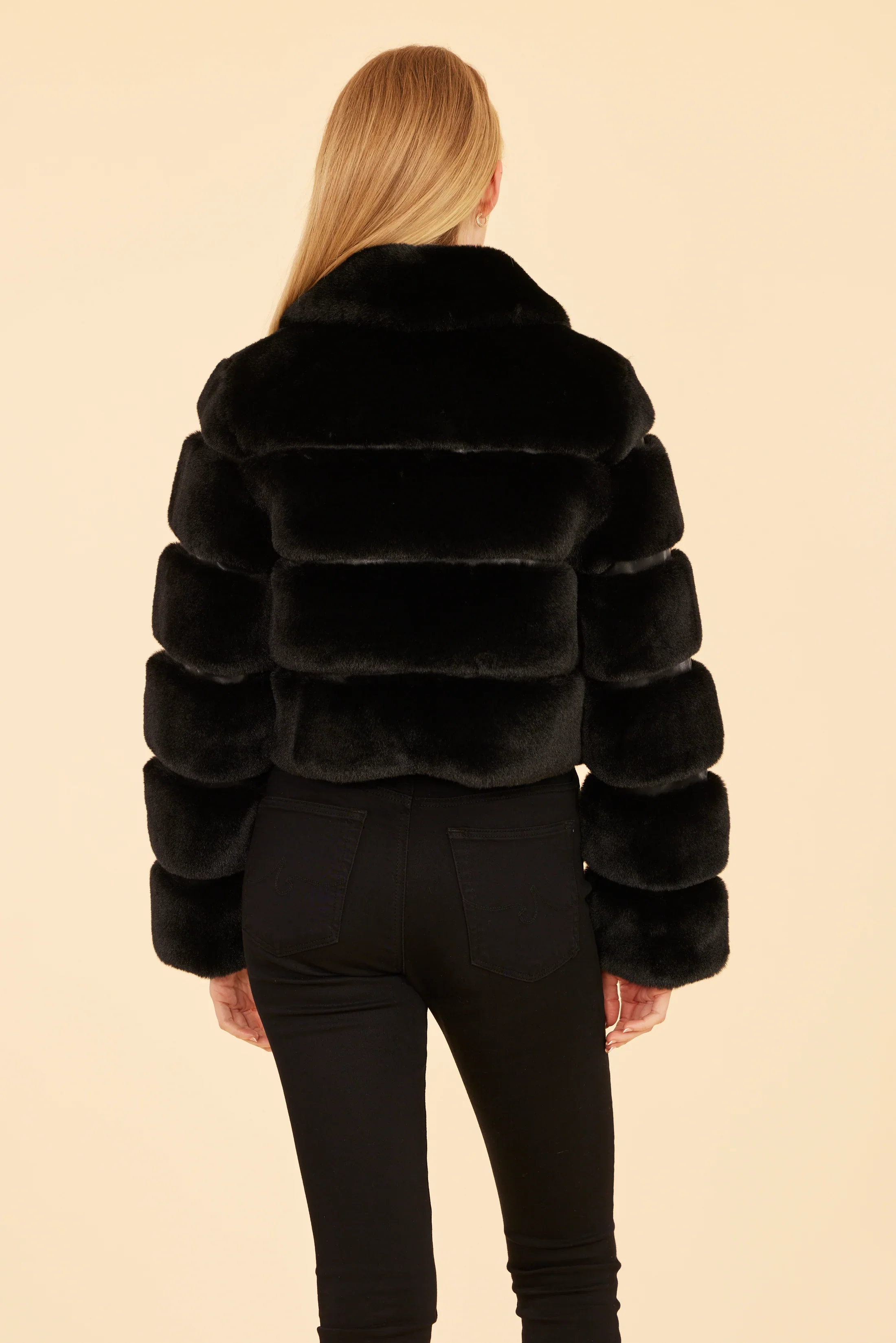 Dolce Cabo Paneled Faux Fur Cropped Jacket 75521 - Image 10