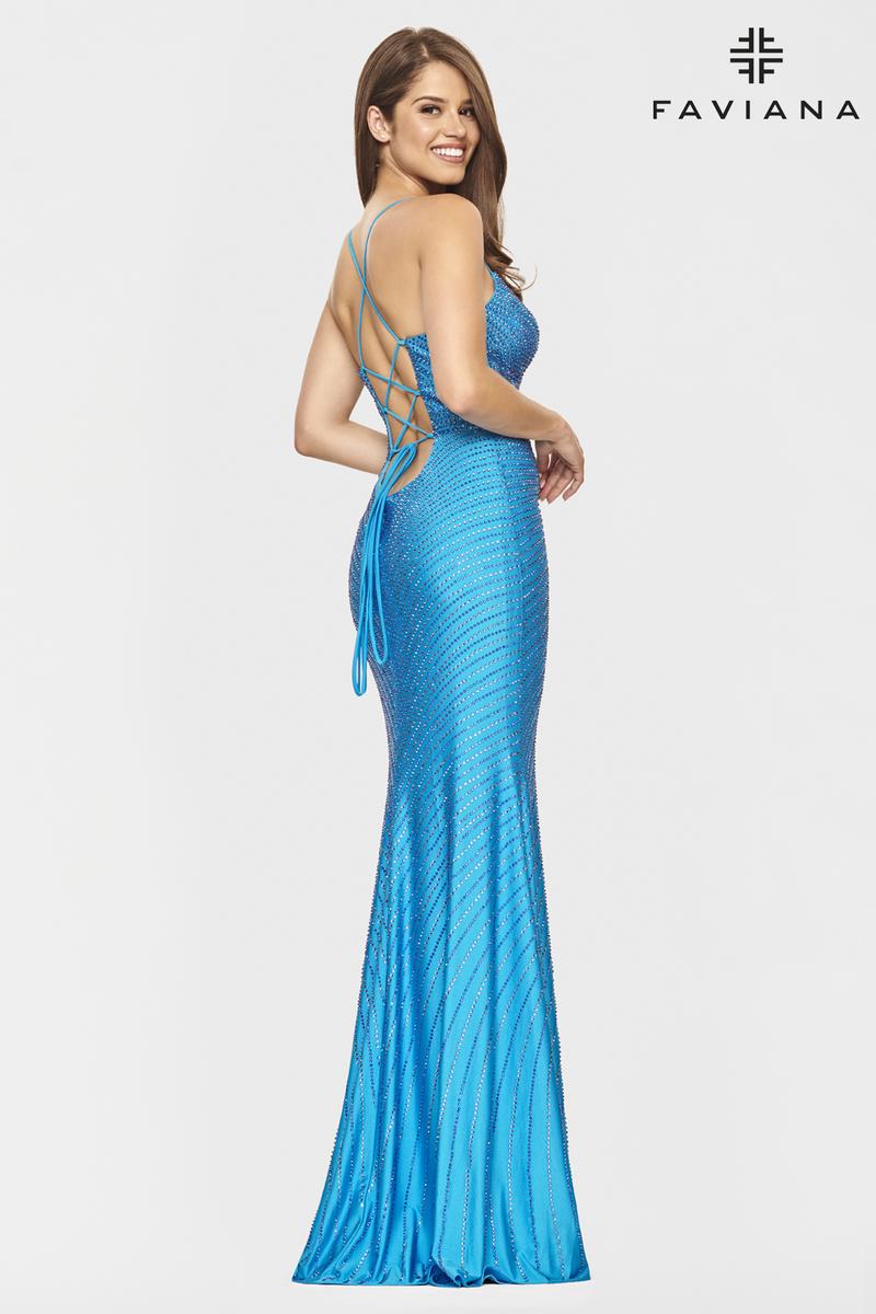 Faviana Long Open Back Prom Dress S10802 - Image 7