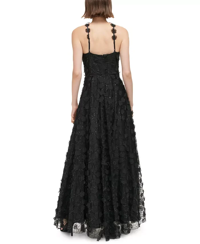 Eliza J Halter Neck 3D Floral Evening Gown EJ3M2071 - Image 3