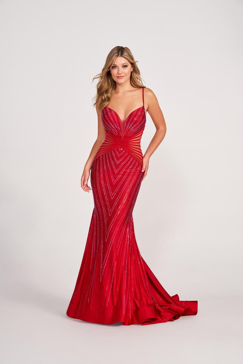 Ellie Wilde Fitted Long Prom Dress EW34002 - Image 5