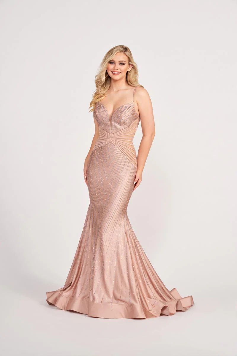Ellie Wilde Fitted Long Prom Dress EW34002 - Image 6