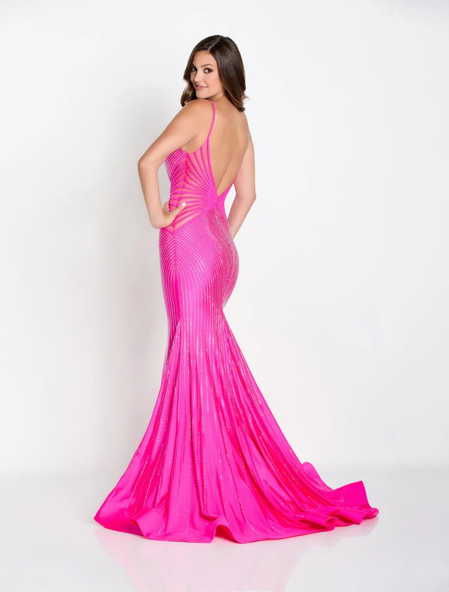 Ellie Wilde Long Hot Stone Prom Dress EW34004 - Image 2