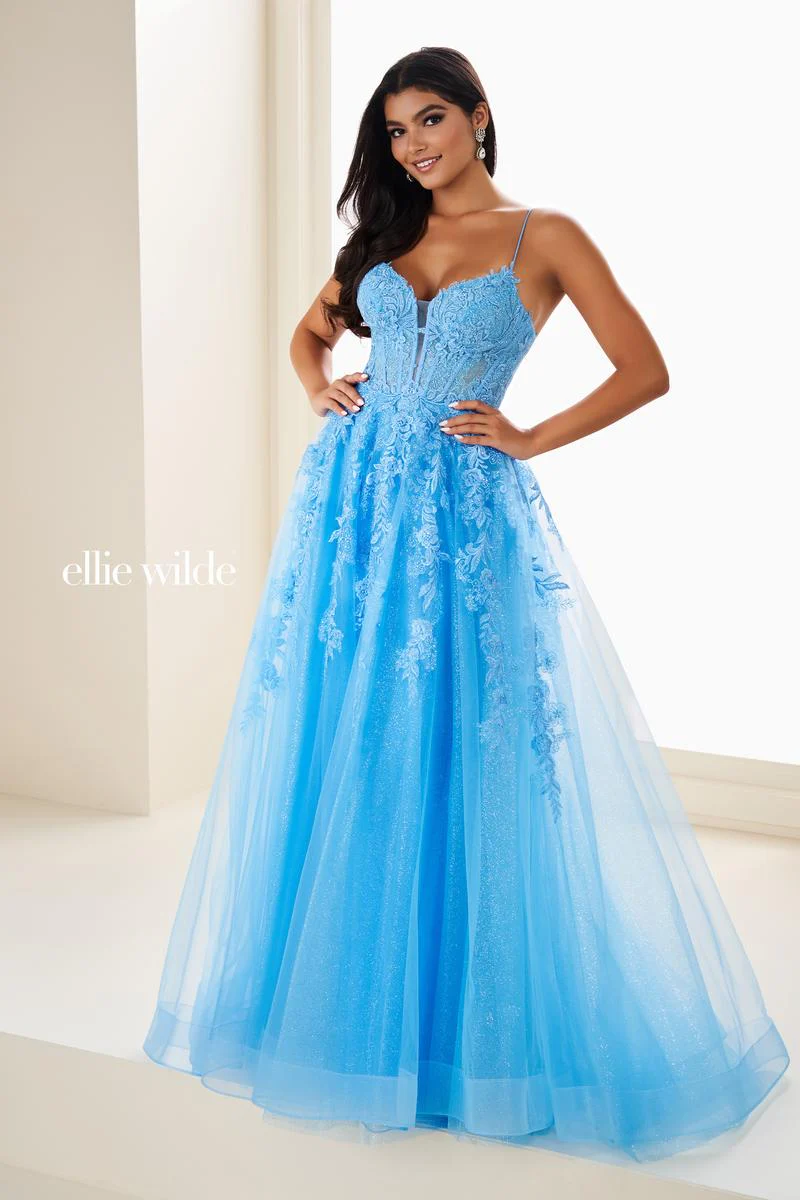 Ellie Wilde Corset Bodice Ball Gown Prom Dress EW34036 - Image 9