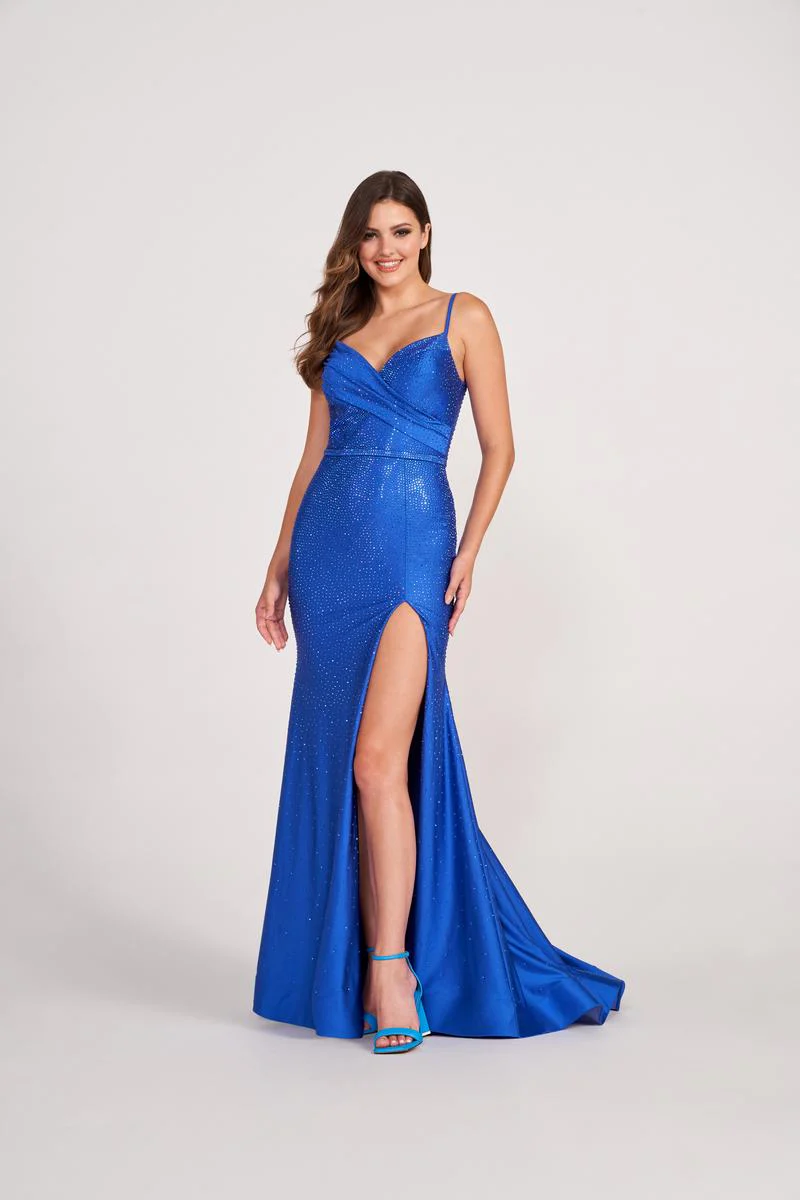 Ellie Wilde Hot Stone Slit Prom Dress EW34039 - Image 4