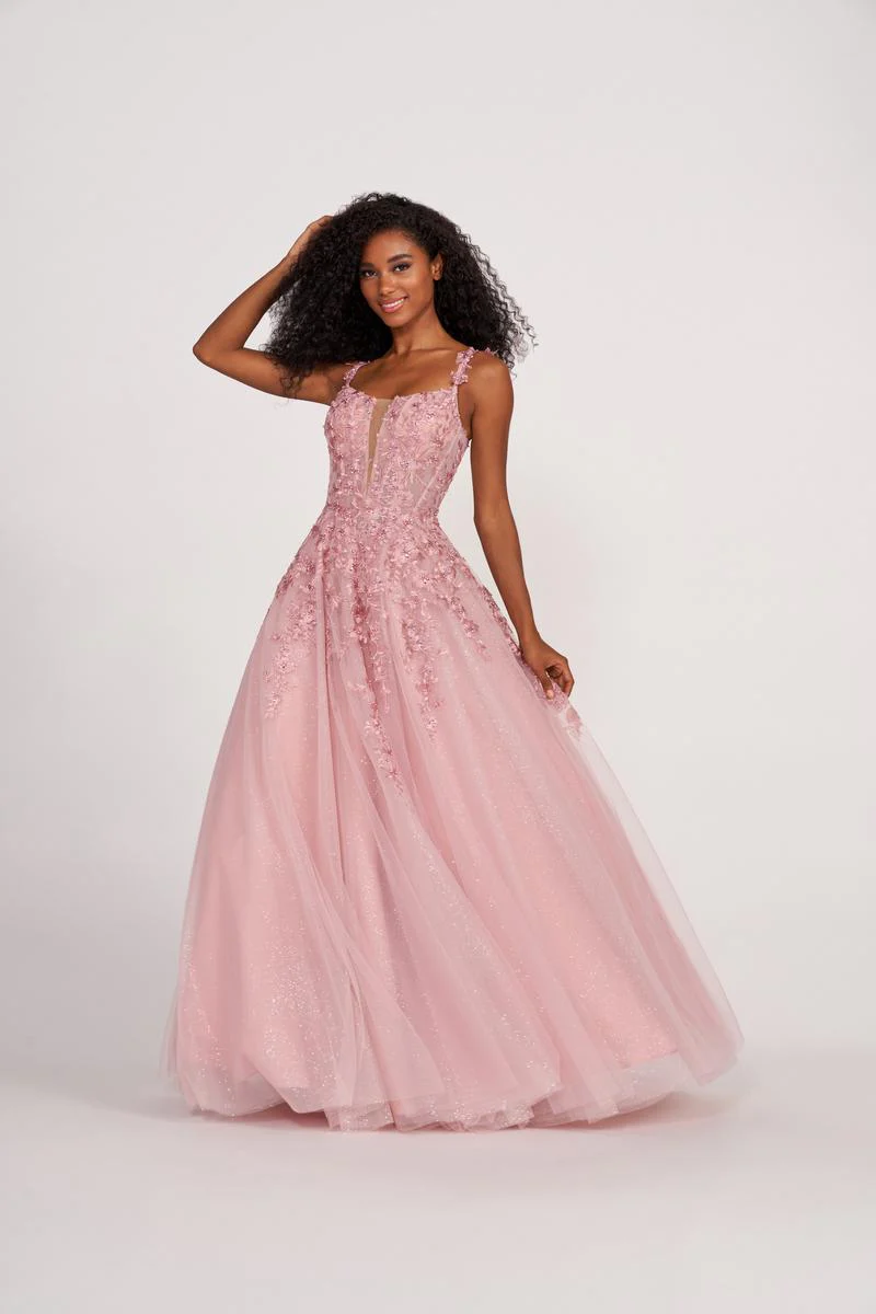 Ellie Wilde Long Plunging Sequin Prom Dress EW34041 - Image 8