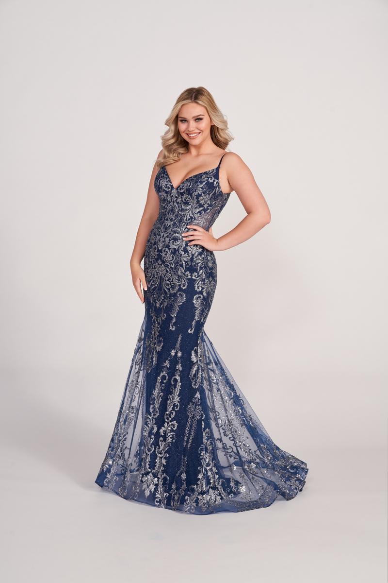 Ellie Wilde Fit and Flare Prom Dress EW34056 - Image 2