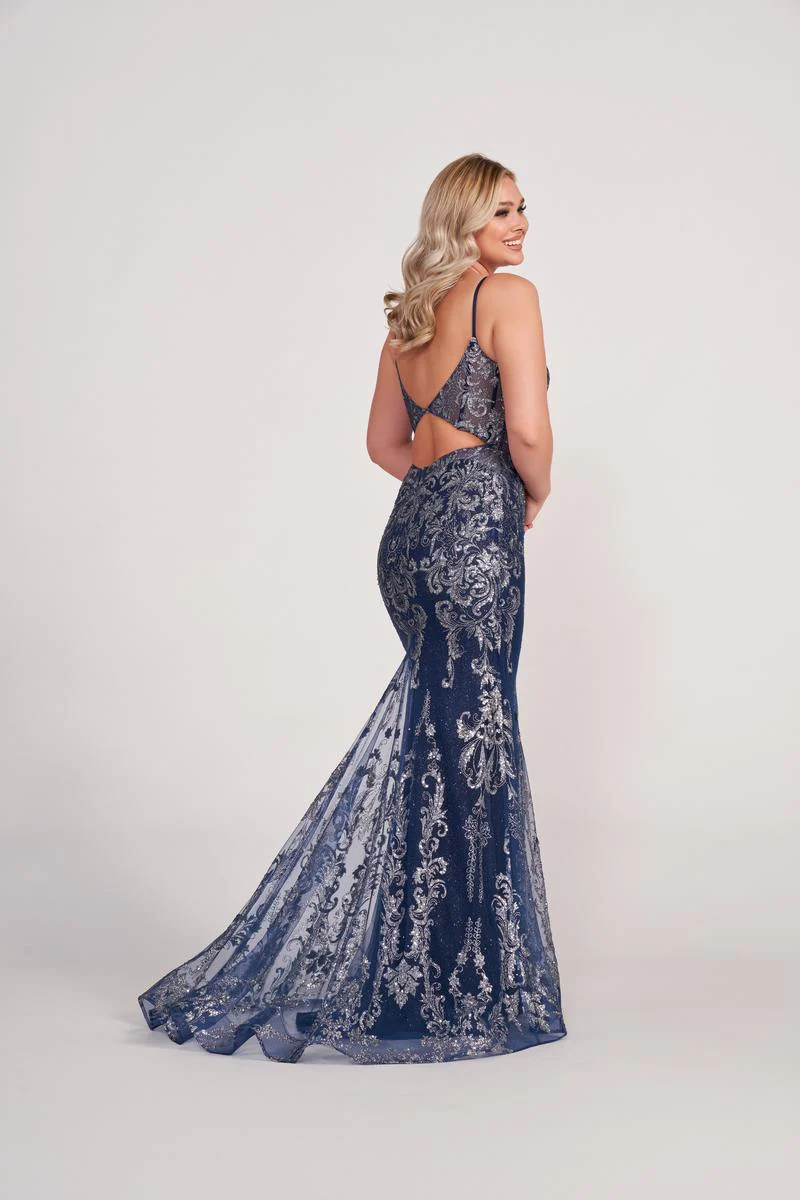 Ellie Wilde Fit and Flare Prom Dress EW34056 - Image 3