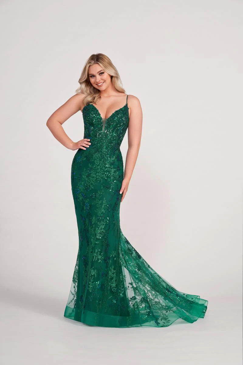Ellie Wilde Sleeveless Trumpet Prom Dress EW34061 - Image 2