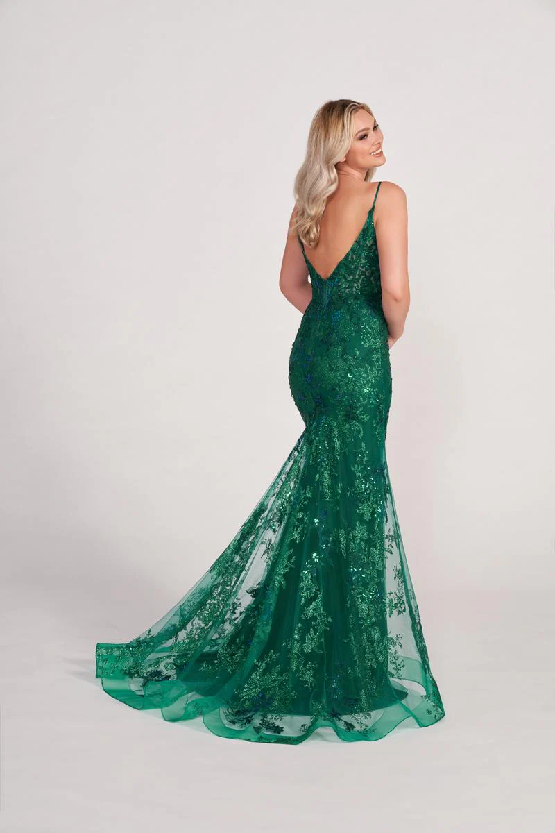 Ellie Wilde Sleeveless Trumpet Prom Dress EW34061 - Image 3