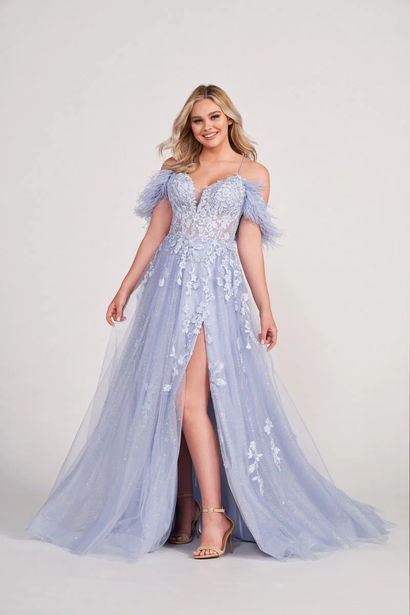 Ellie Wilde Off the Shoulder A-Line Prom Dress EW34066 - Image 2