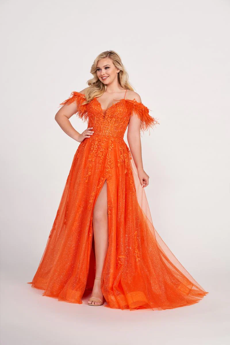 Ellie Wilde Off the Shoulder A-Line Prom Dress EW34066 - Image 5